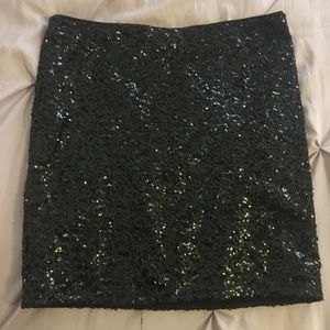 Black sequins skirt